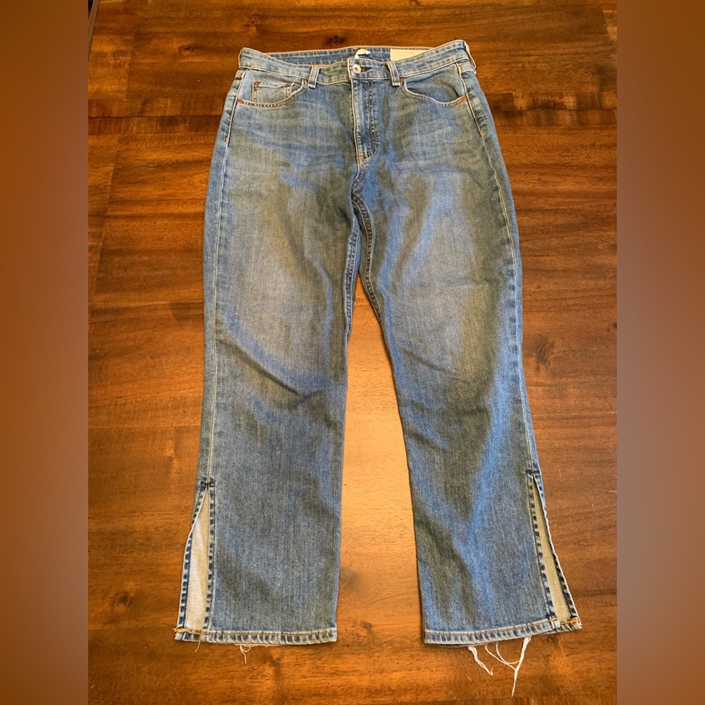 rag & bone Blue Flare Wide Leg Jeans